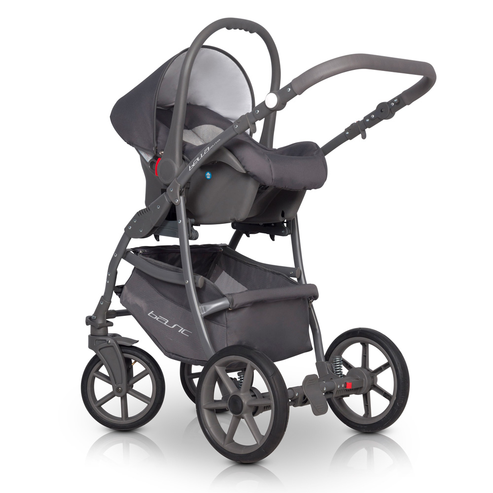 Коляска 3 в 1 Riko Basic Bella Pastel 01 серый