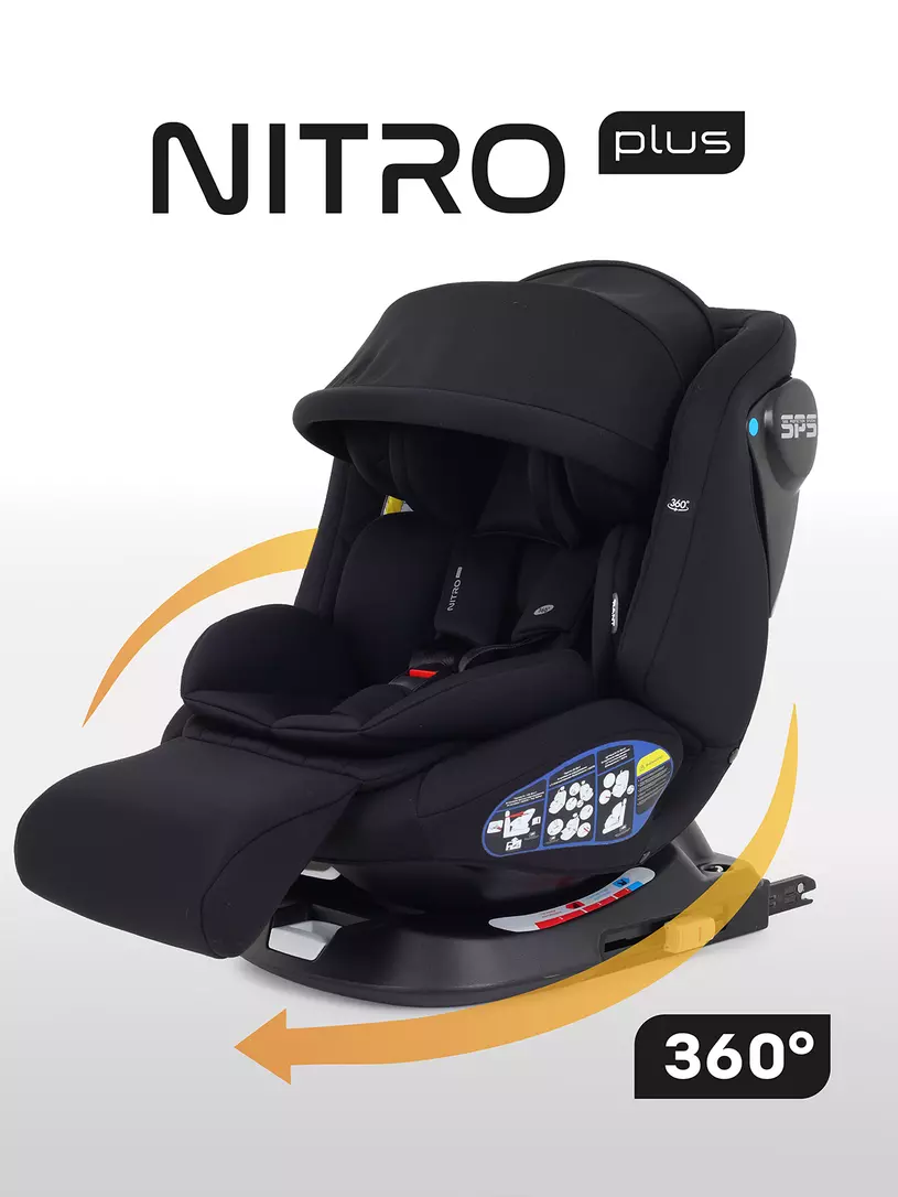 Автокресло Rant Nitro Plus isofix 0/1/2/3 (0-36 кг) Black