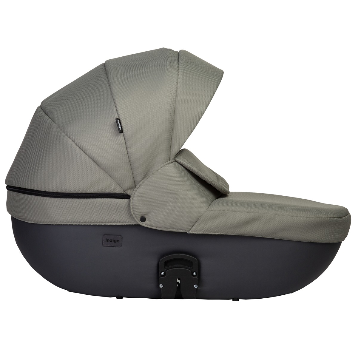 Коляска 2 в 1 Indigo Mio S, 05 (Темно-серая кожа + Зеленый)