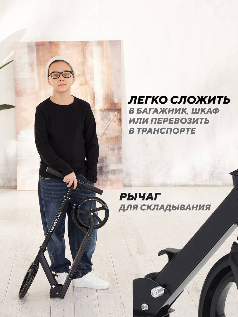 Самокат 2-х колесный Mowbaby Prisma Black