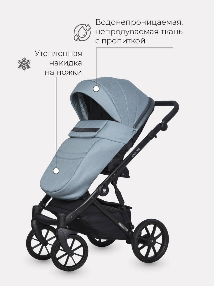 Коляска 2 в 1 RIKO BASIC DELTA 02 Ocean