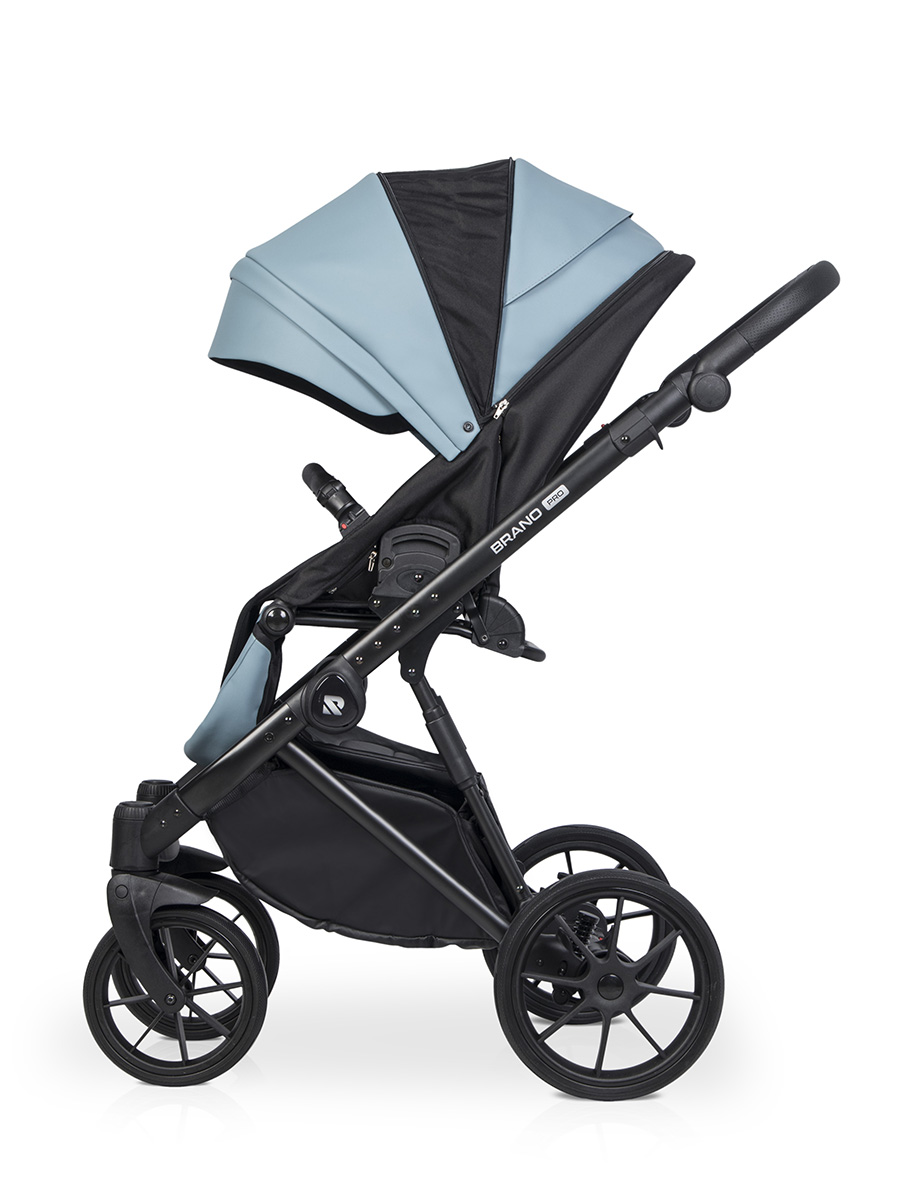 Коляска 3 в 1 Riko Brano Pro, 02 Сrystal blue