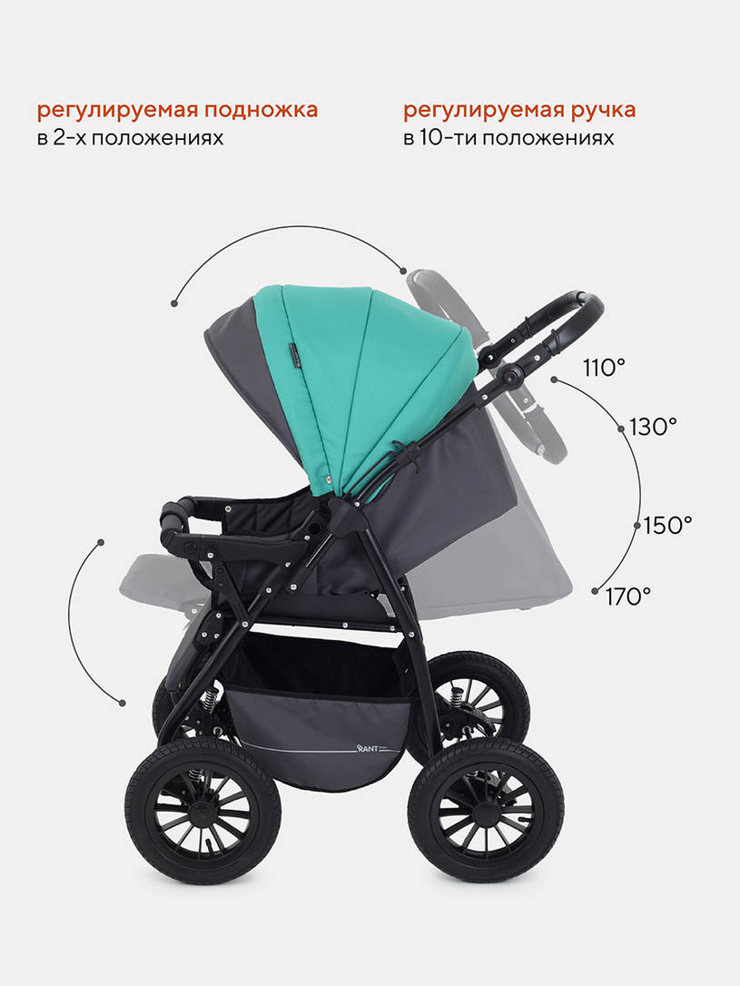 Коляска-трансформер Rant Basic Riva Air зеленый