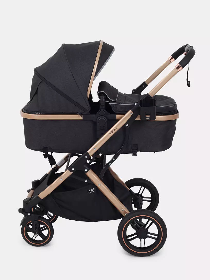 Коляска-трансформер 3 в 1 Mowbaby Jasper Gold black