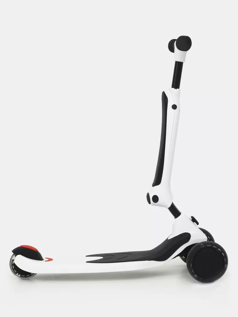 Беговел-самокат Rant Rider со светящимися колесами белый