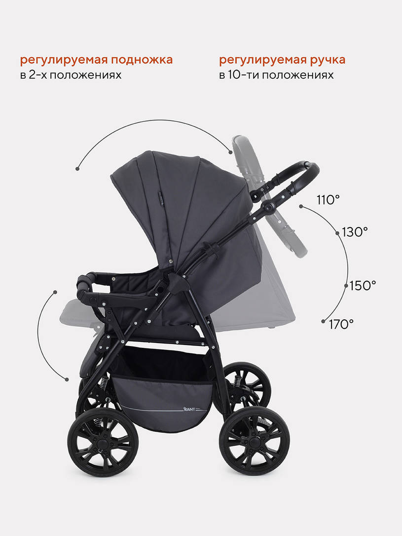 Коляска-трансформер Rant Basic Riva 03 графит