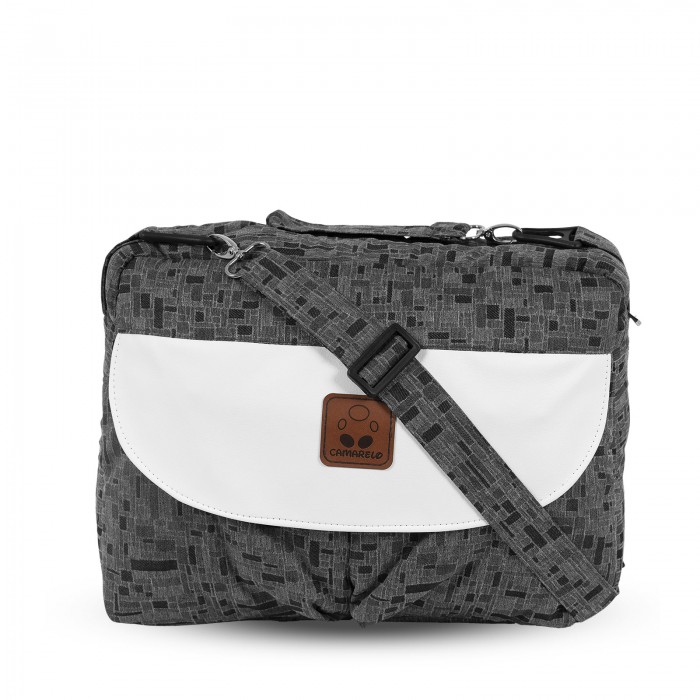 Коляска Camarelo Avenger 3 в 1 серый жаккард/белая экокожа