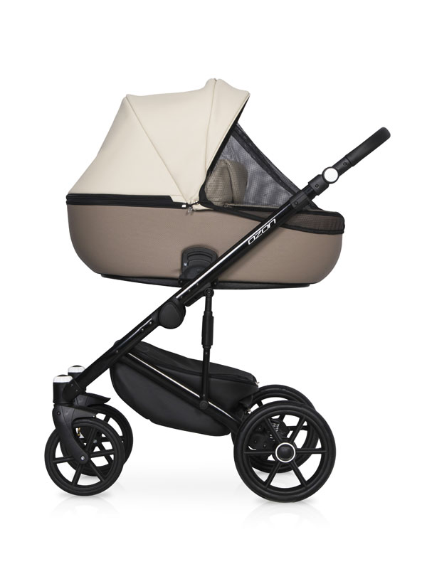 Коляска 3 в 1 Riko Basic Ozon Ecco 25 слоновая кость-бежевый