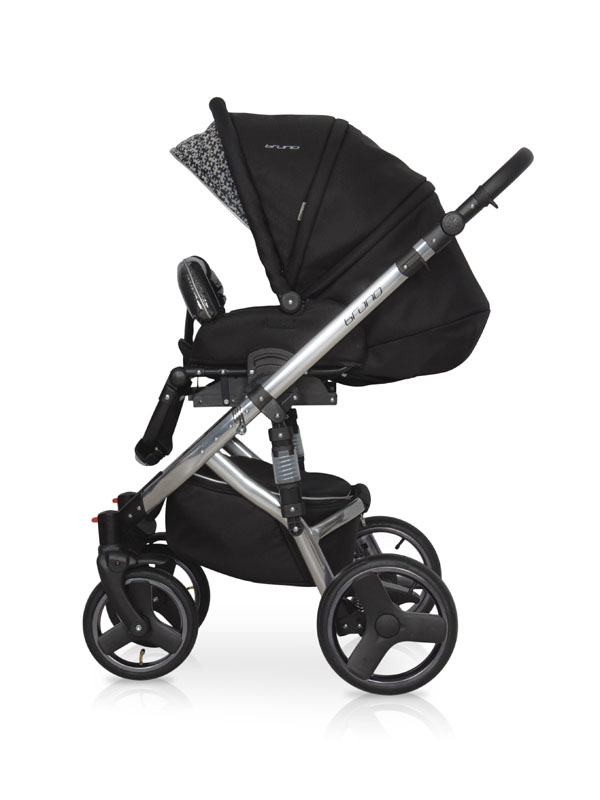 Коляска 3 в 1 Riko Bruno Silver 31 черный