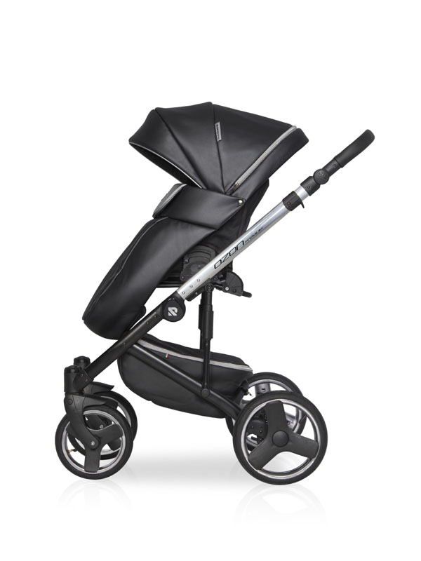 Коляска 2 в 1 Riko Basic Ozon Premium 32 чёрный-серебристый