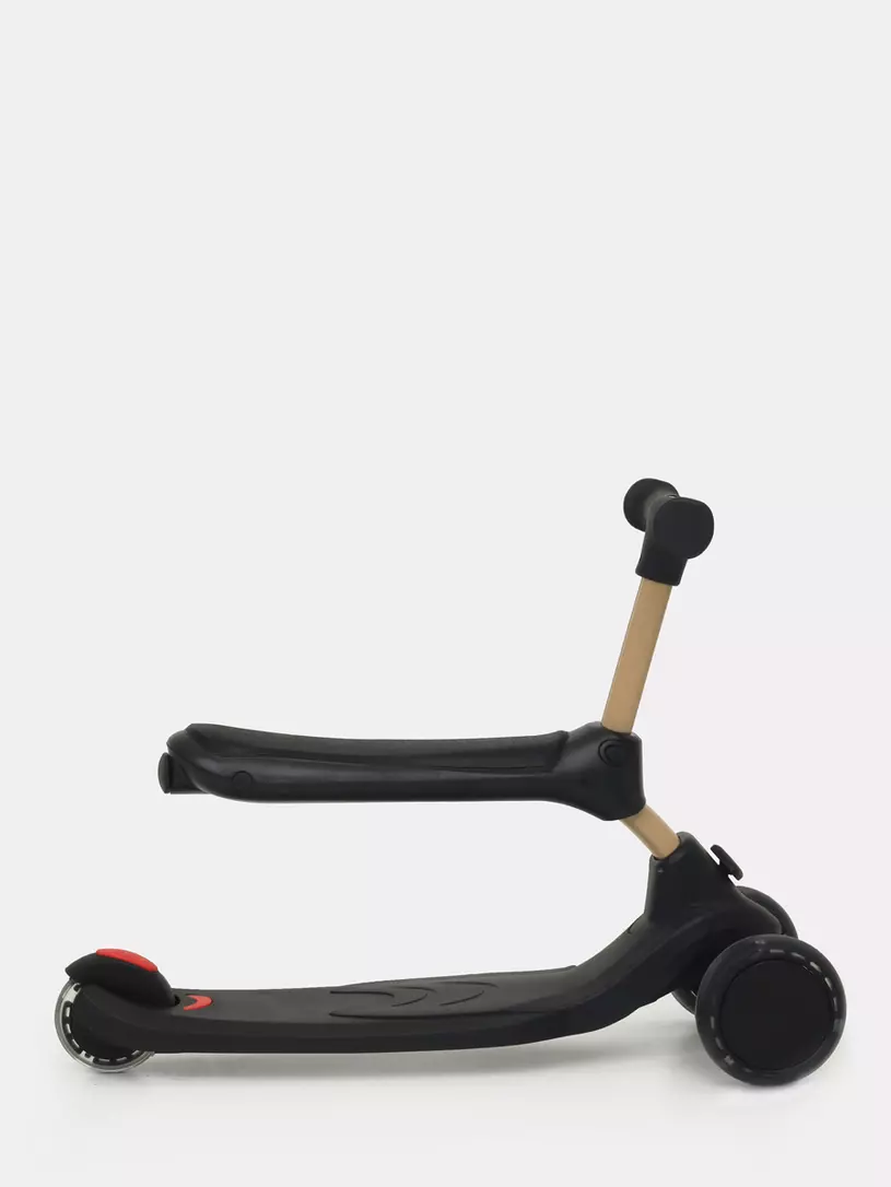 Беговел-самокат Rant Rider со светящимися колесами черный