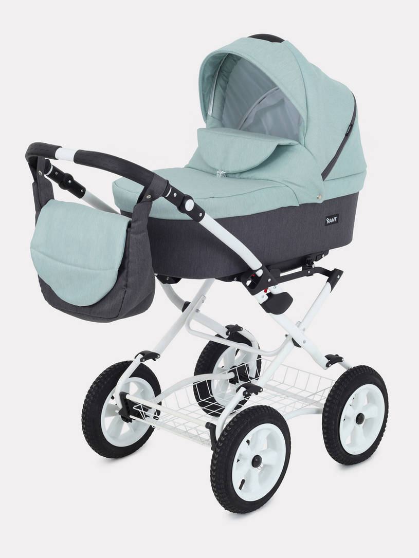 Коляска 2 в 1 Rant Dream Classic 04 серый-мятный