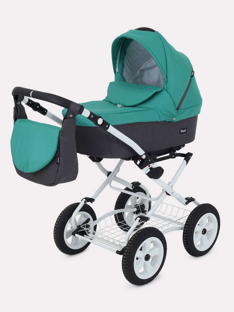 Коляска 2 в 1 Rant Dream Classic 08 серый-темно-зеленый