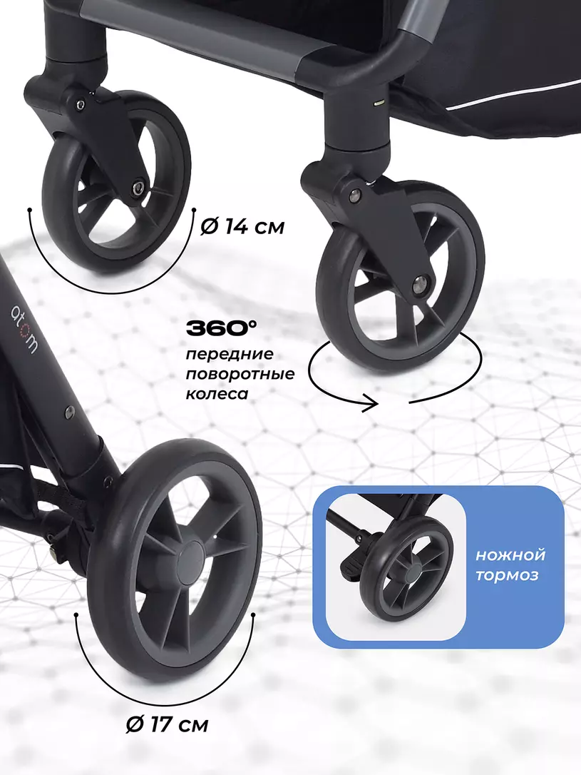 Коляска прогулочная Mowbaby Atom Olive