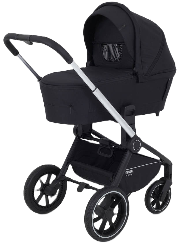 Коляска 3 в 1 MOWBaby ZOOM PU RA087 Silver Black