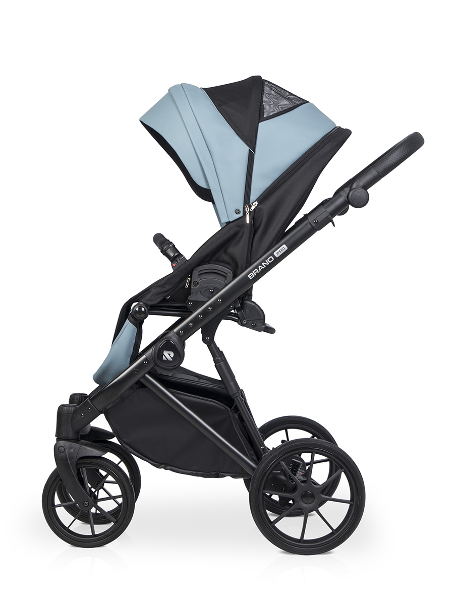 Коляска 3 в 1 Riko Brano Pro, 02 Сrystal blue