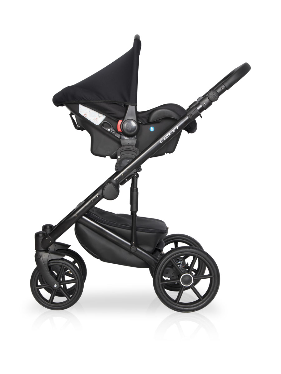 Коляска 3 в 1 Riko Basic Ozon Ecco 25 слоновая кость-бежевый