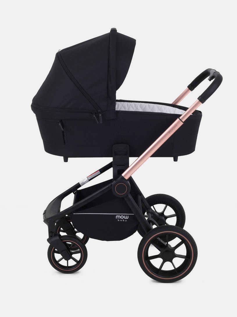 Коляска 2 в 1 MOWBaby ZOOM PU RA086 Gold Black