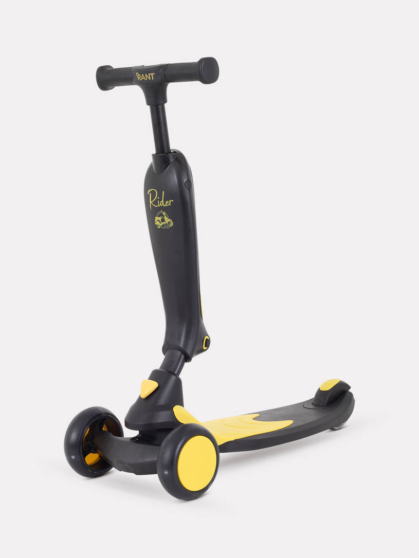 Cамокат 3-х колесный Rant Rider black-yellow