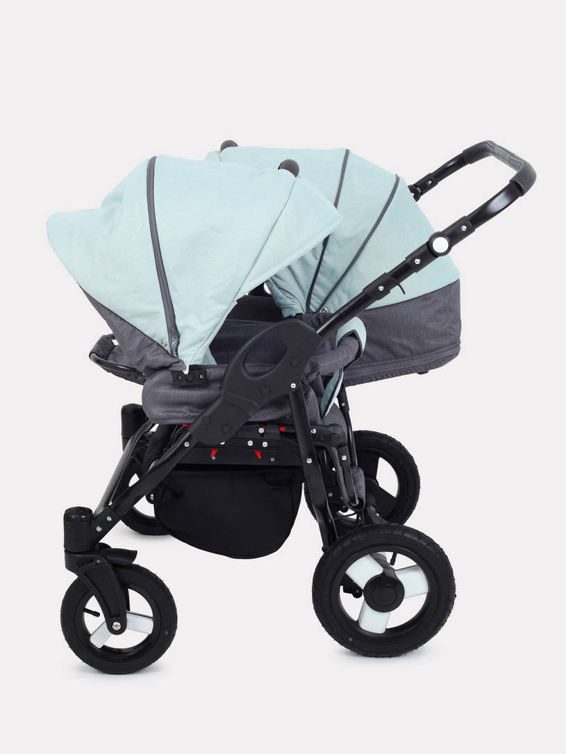 Коляска для двойни 2 в 1 Rant Dream Duo 04 серый-мятный