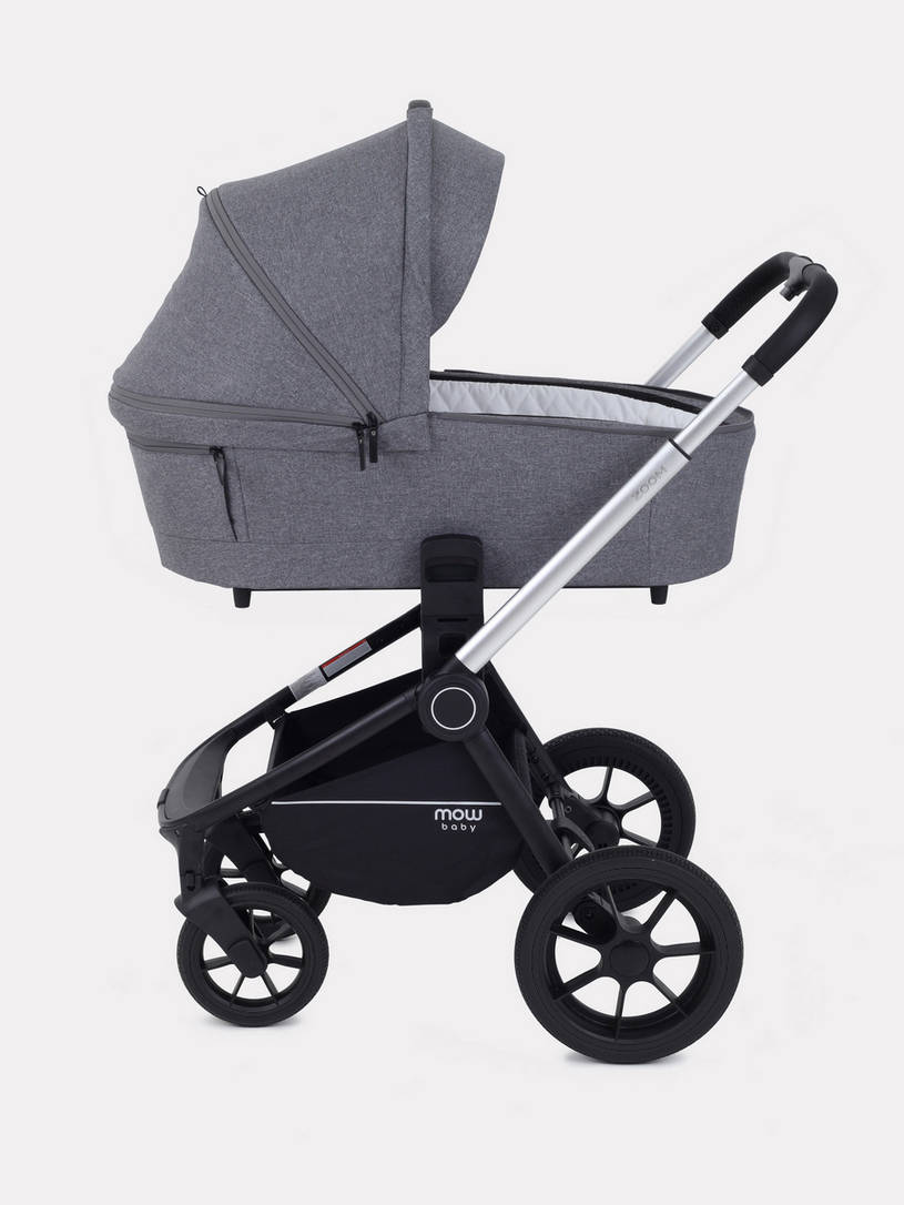 Коляска 3 в 1 Mowbaby Zoom Silver 2025 grey