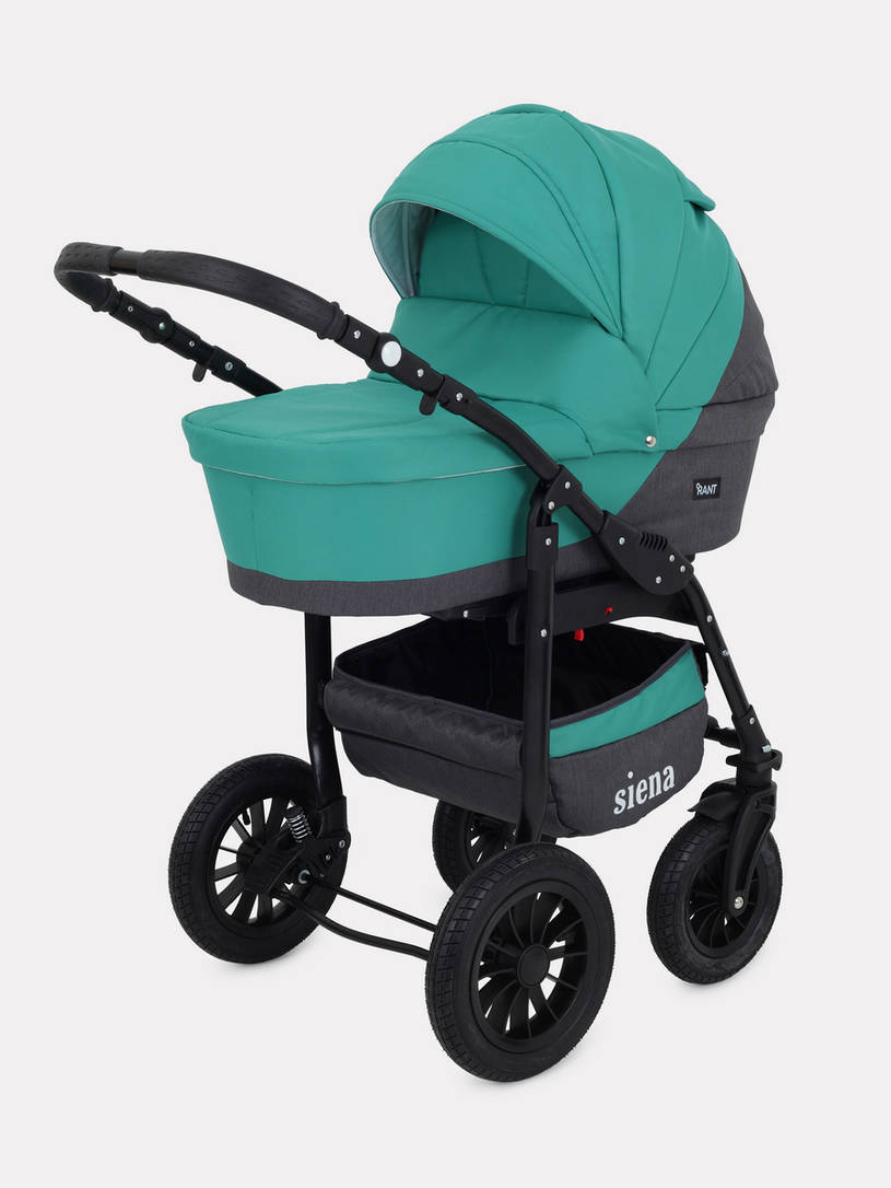 Коляска 2 в 1 Rant Siena 11 серый-темно-зеленый
