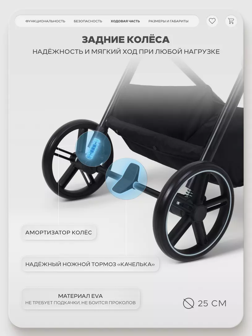 Коляска прогулочная Mowbaby Amber Olive