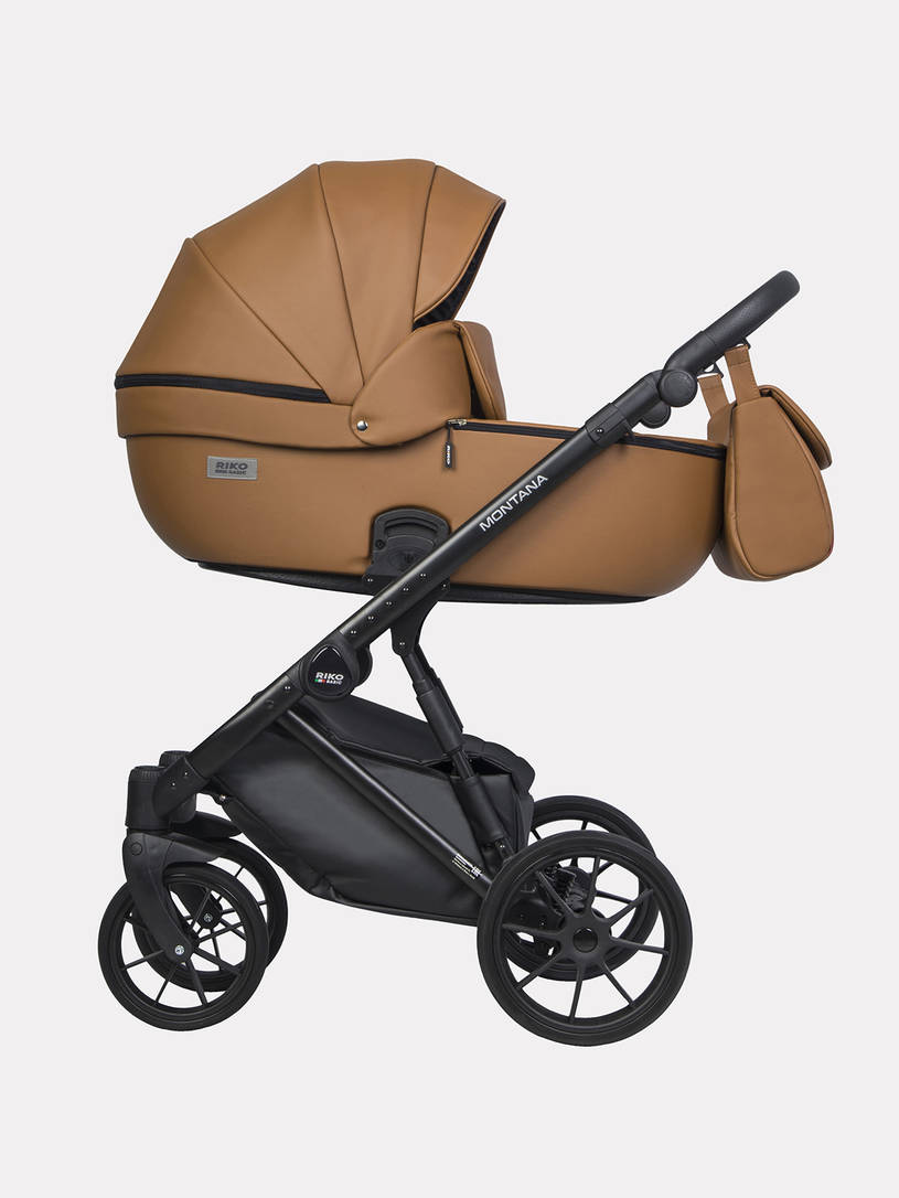 Коляска 2 в 1 Riko Basic Montana Ecco 18 caramel, коричневый