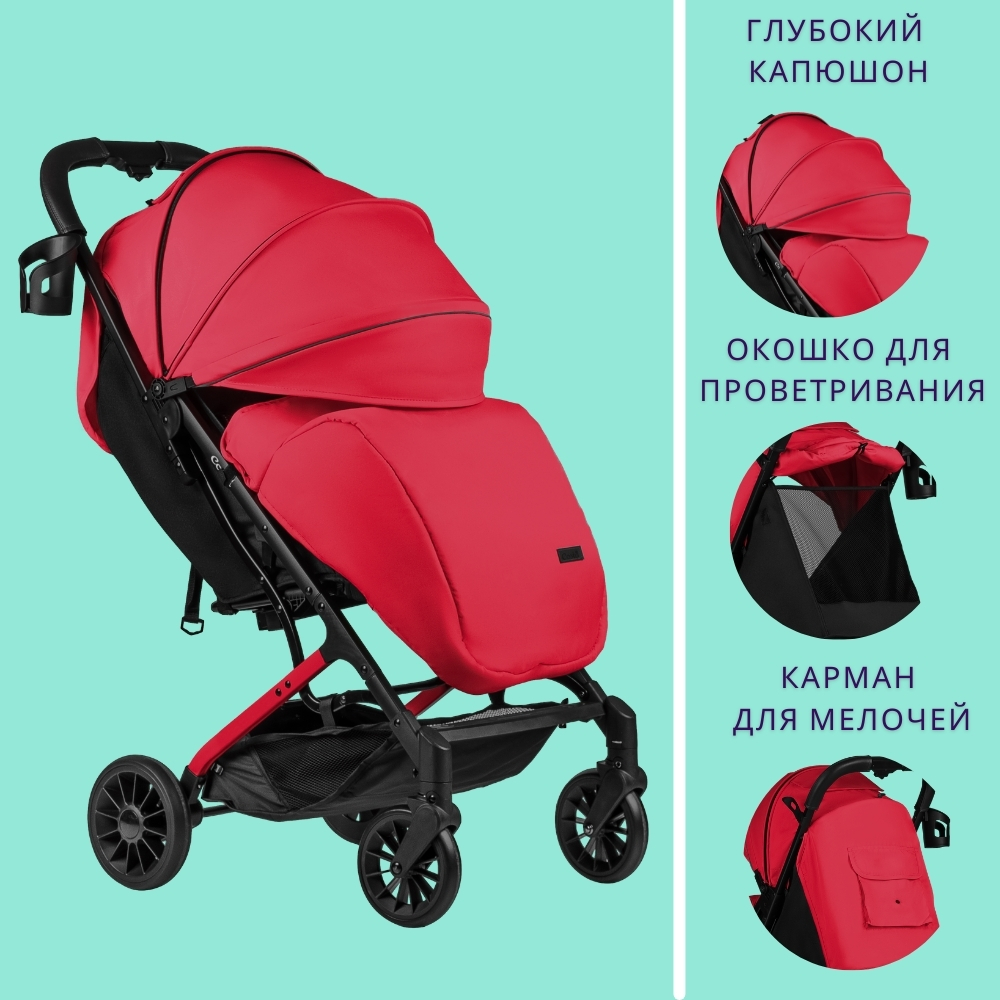 Коляска детская прогулочная Farfello Costa Tracy (Scarlet red/красный)