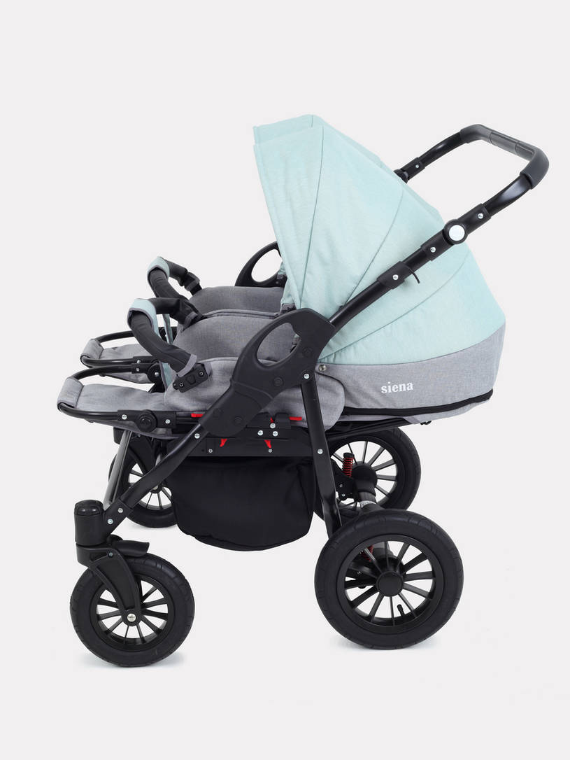 Коляска для двойни 2 в 1 Rant Siena Duo 08 серый-ментоловый