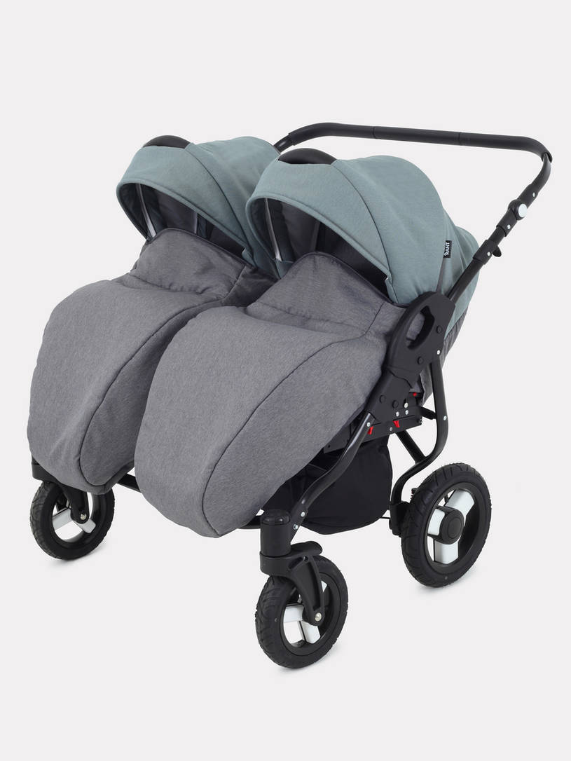 Коляска для двойни 2 в 1 Rant Dream Duo 06 серый-зеленый