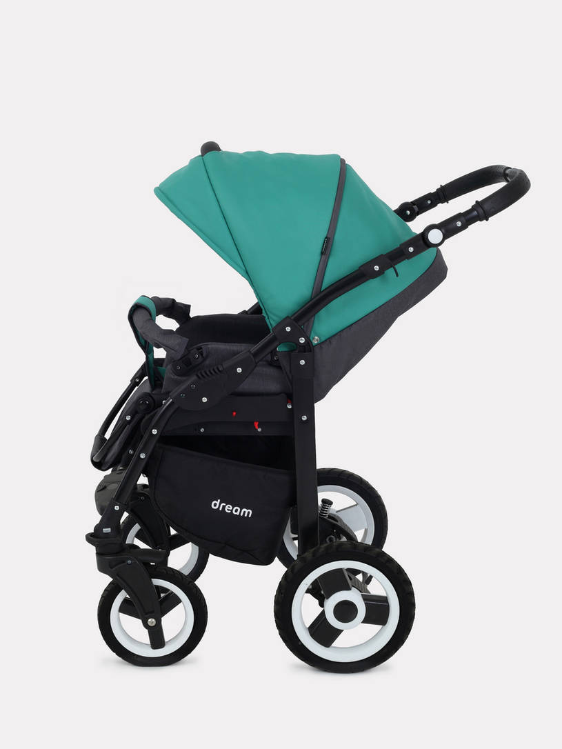 Коляска 2 в 1 Rant Dream 08 серый-темно-зеленый