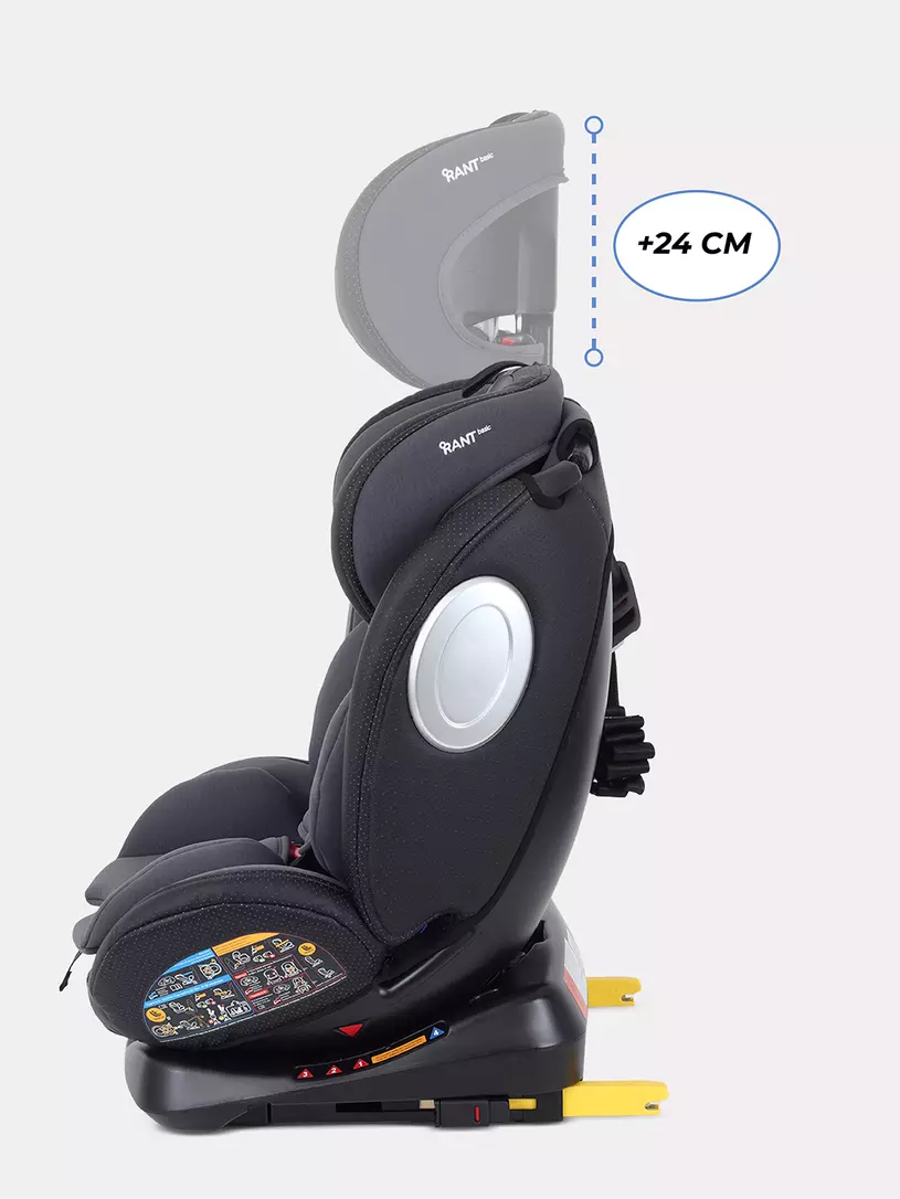 Автокресло Rant Basic Twist Pro Isofix 0/1/2/3 (0-36 кг) Grey