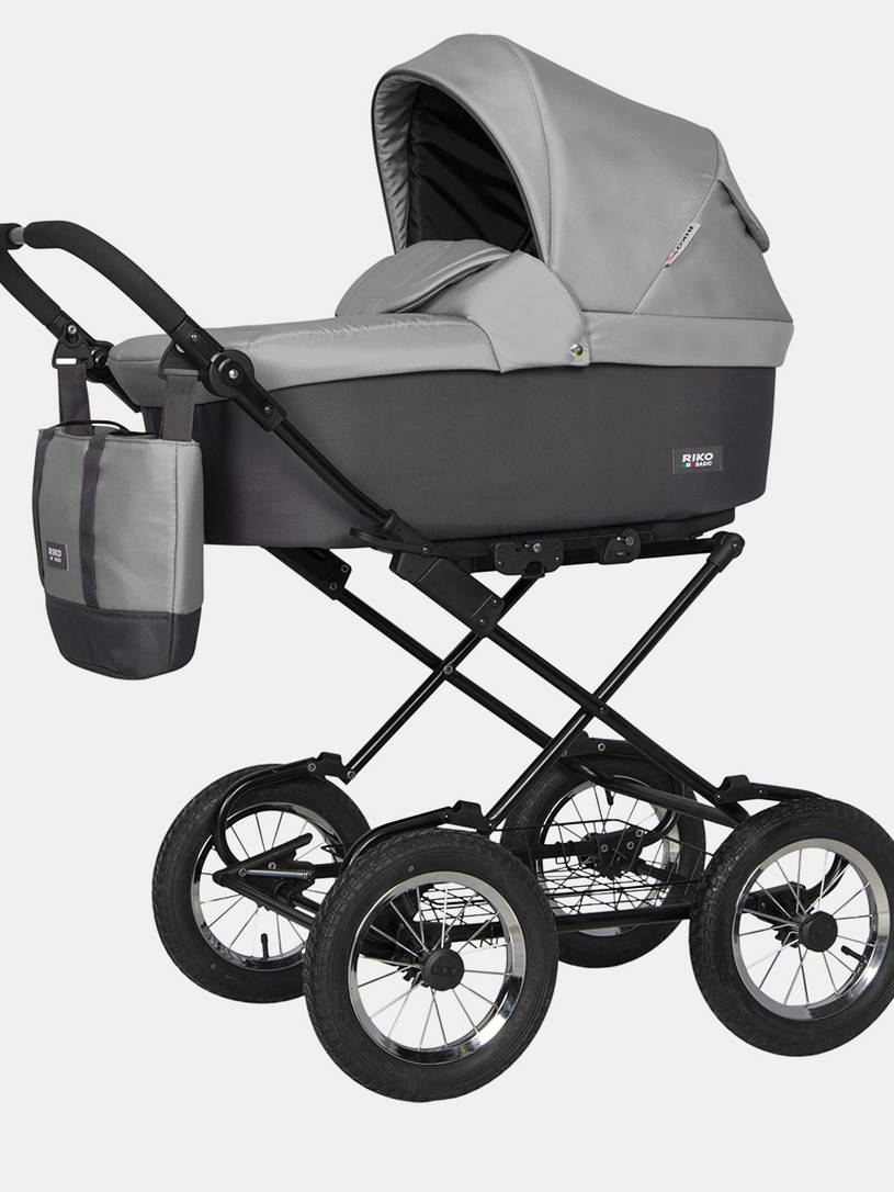 Коляска 2 в 1 Riko Basic Bella 01 серый