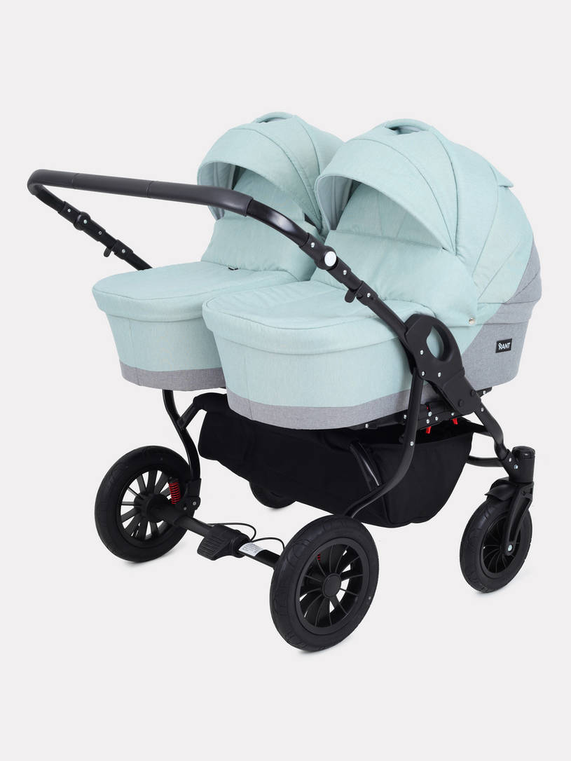 Коляска для двойни 2 в 1 Rant Siena Duo 08 серый-ментоловый