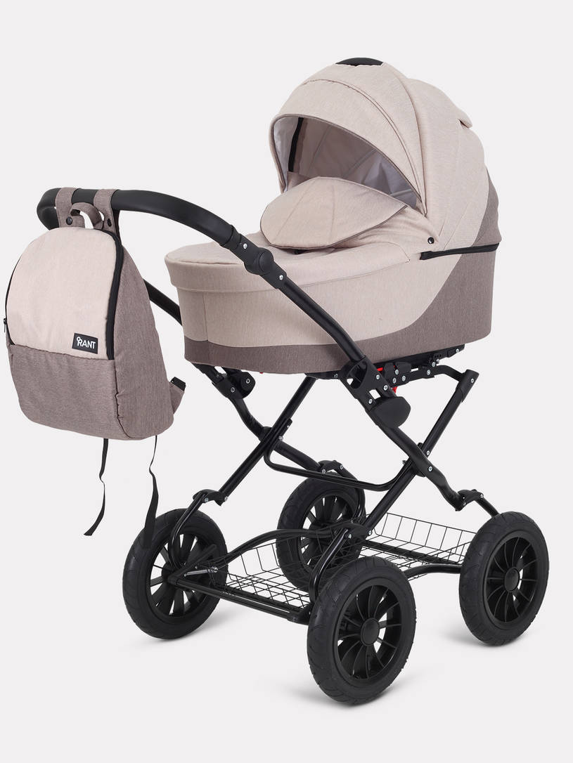 Коляска 2 в 1 Rant Siena Classic 2024 09 коричневый-бежевый