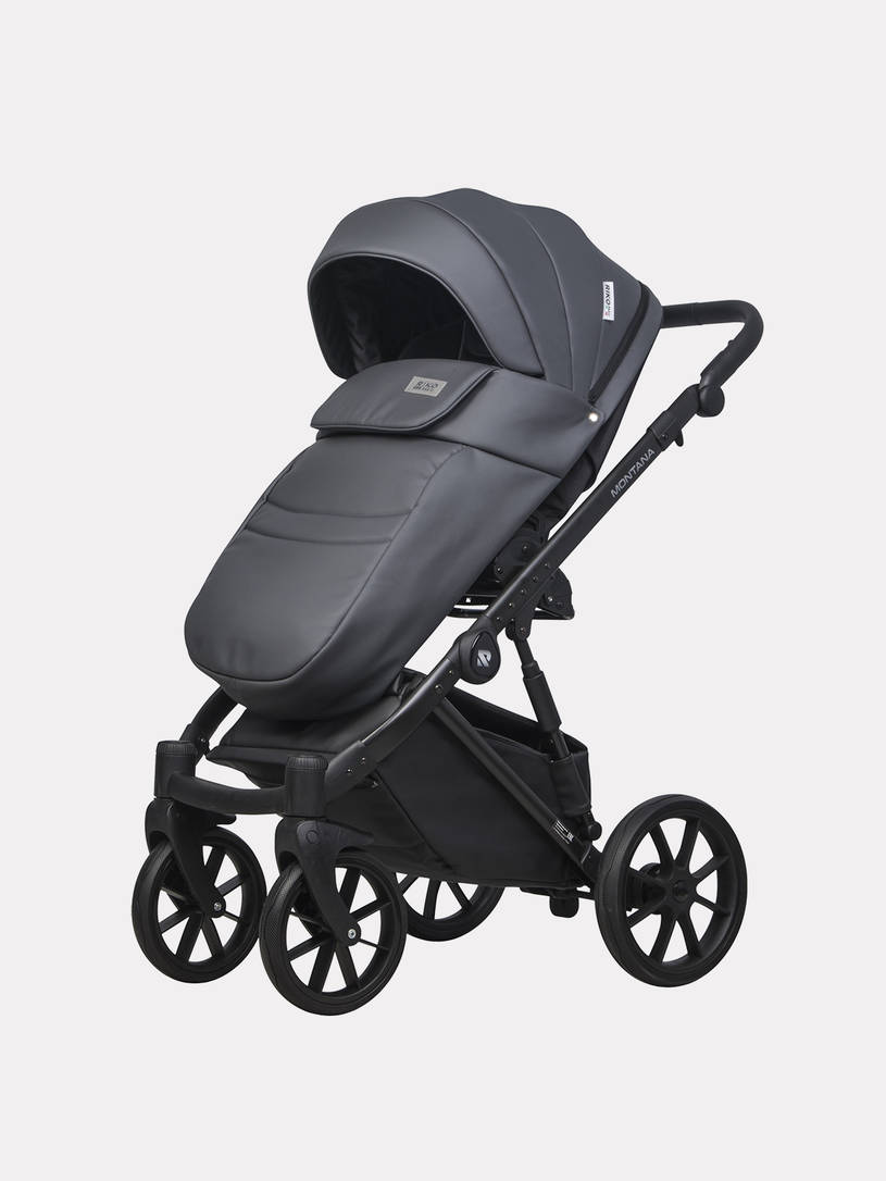 Коляска 2 в 1 Riko Basic Montana Ecco 24 Graphite