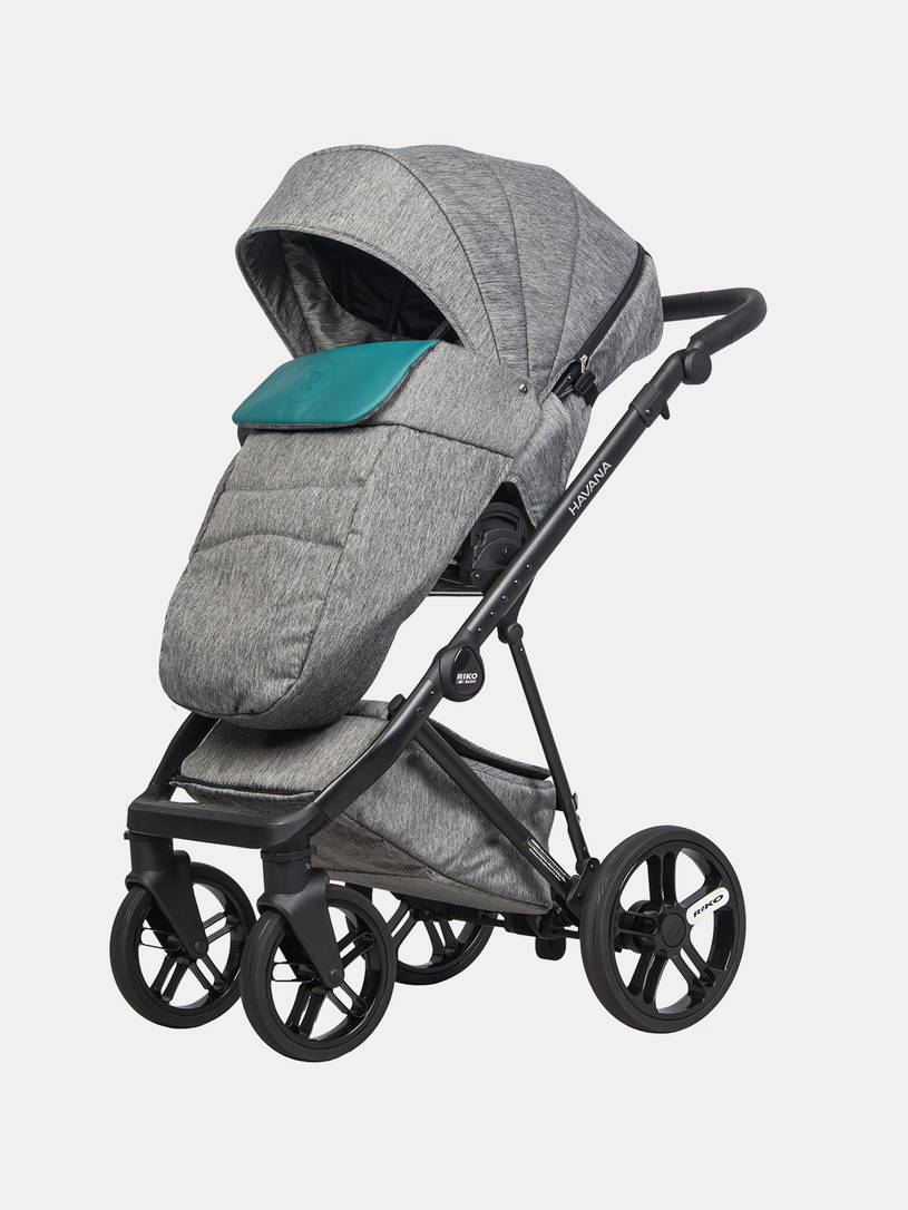 Коляска 2 в 1 Riko Basic Havana 02 серо-зеленый