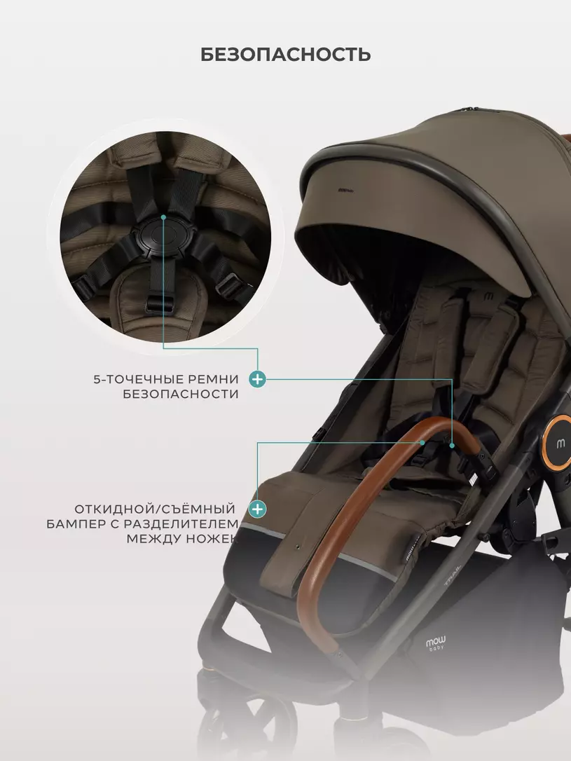 Коляска прогулочная Mowbaby Trail Mocca