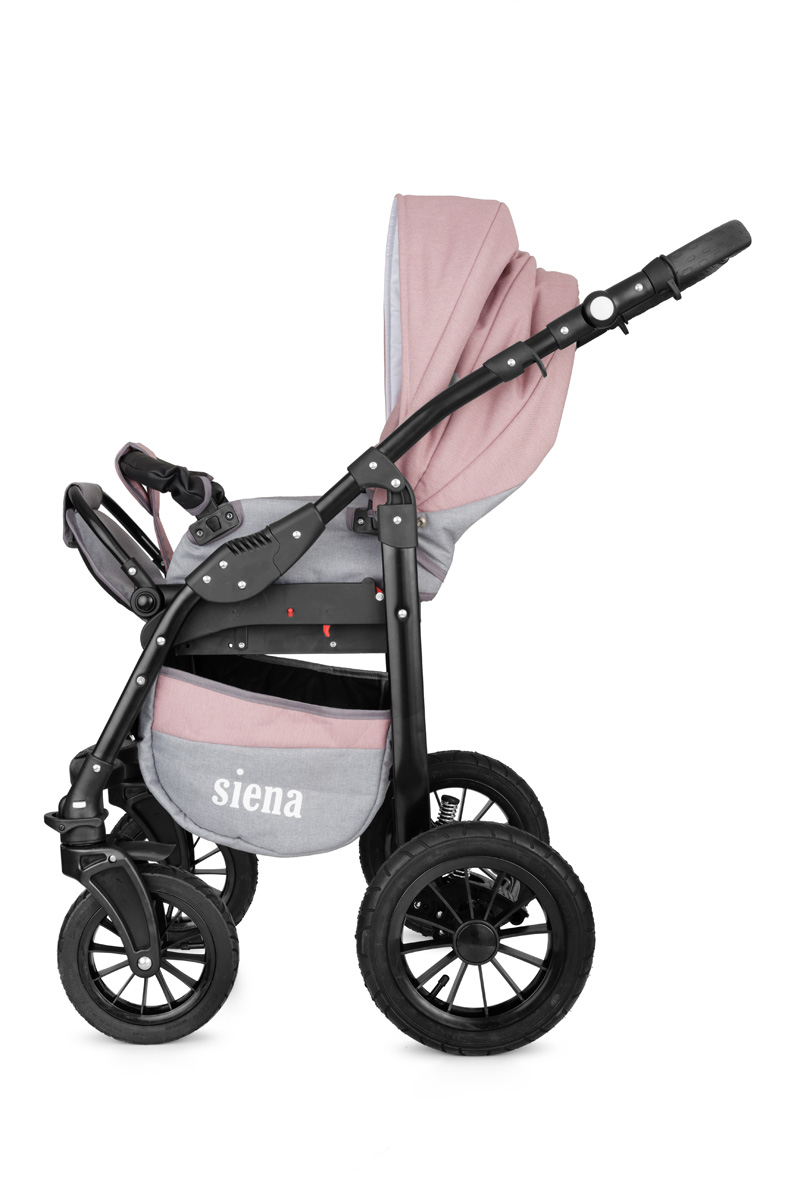 Коляска 3 в 1 Rant Siena 07 серый-розовый