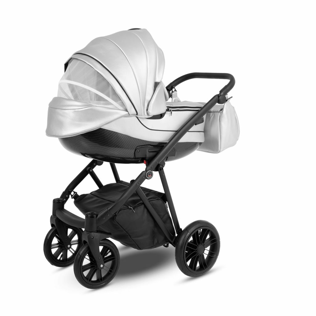 Коляска 2 в 1 Camarelo Zeo Eco, Серебряная кожа (ZEO-07)