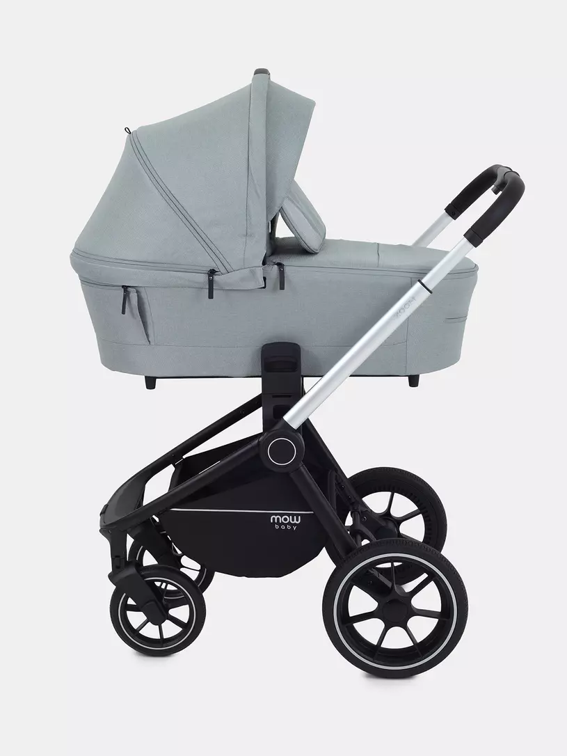 Коляска 3 в 1 Mowbaby Zoom PU silver green tea