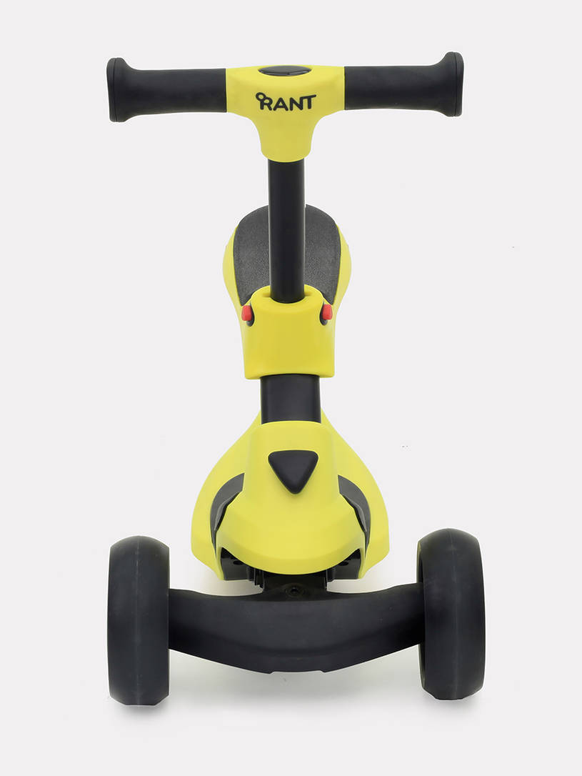 Беговел-самокат Rant Rider со светящимися колесами желтый