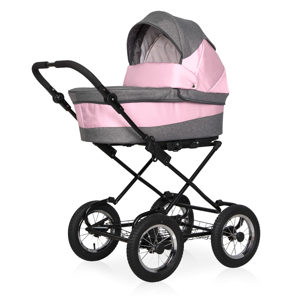 Коляска 2 в 1 Riko Basic Mario Classic 02 серый-розовый