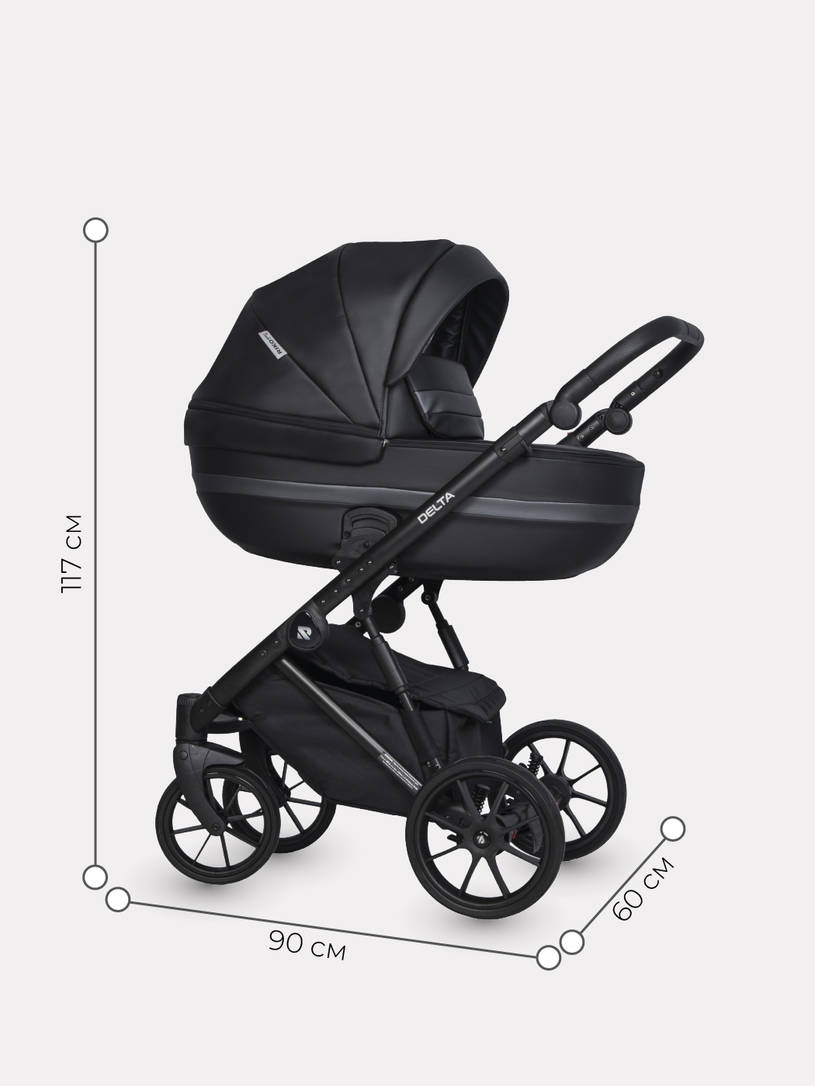Коляска 2 в 1 RIKO BASIC DELTA ECCO 15 Black