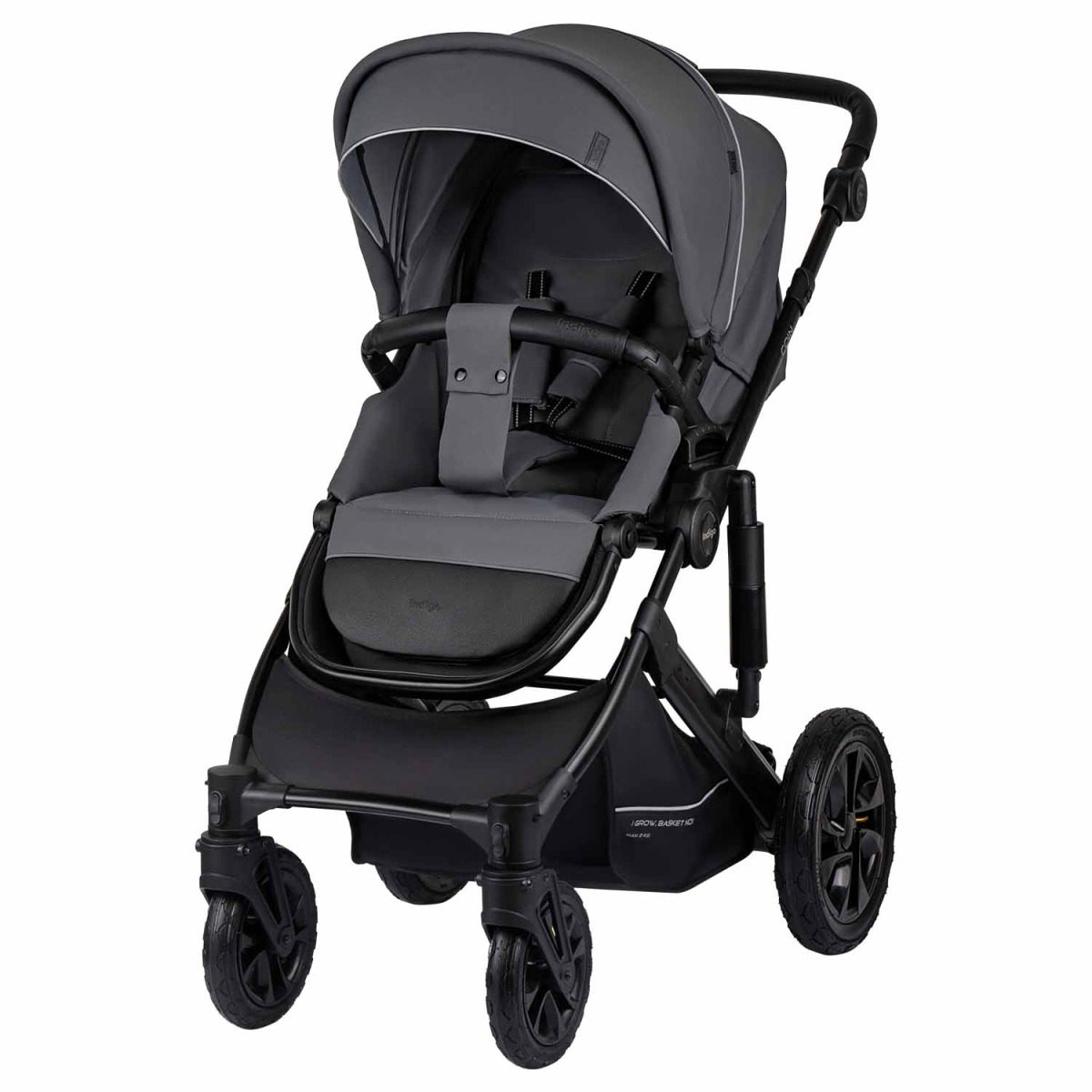 Коляска 2 в 1 Indigo Coin, Темно-серый