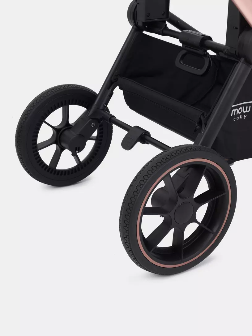 Коляска 3 в 1 Mowbaby Zoom PU gold cacao brown
