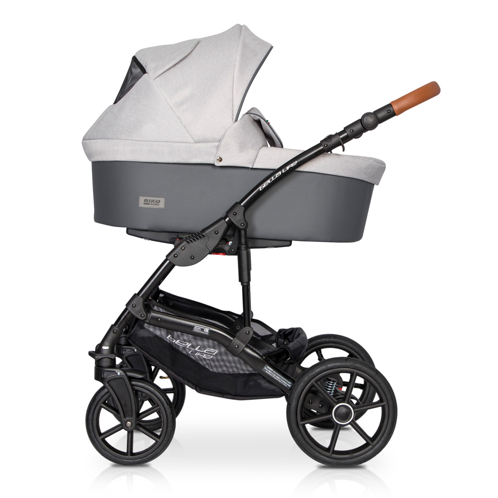 Коляска 3 в 1 Riko Basic Bella Life 01 Grey Fox серый