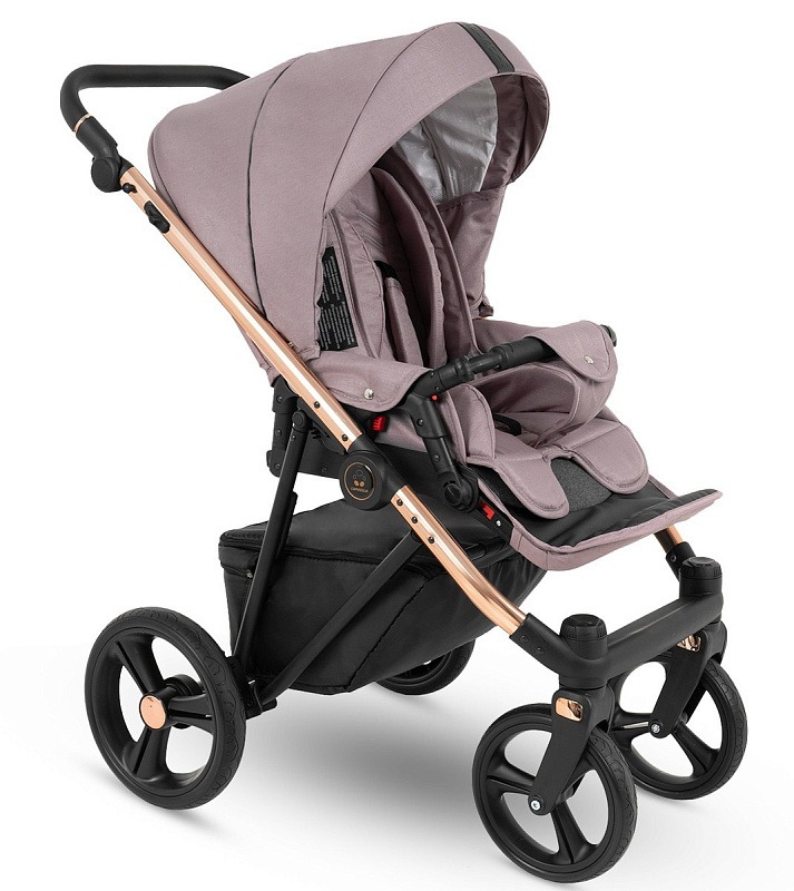 Коляска 2 в 1 Camarelo Belagio, BG-09 (Темно-розовый Жаккард)