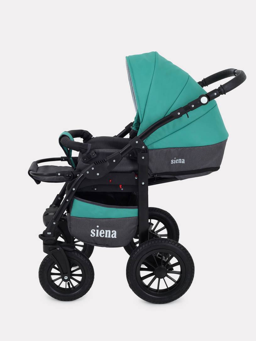 Коляска 2 в 1 Rant Siena 11 серый-темно-зеленый